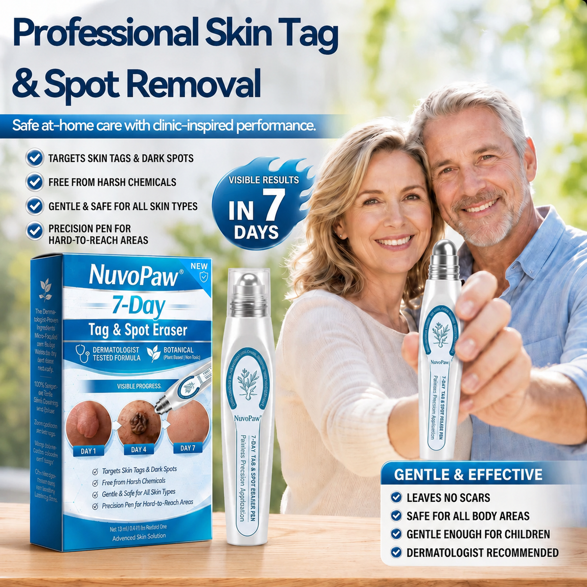 NuvoPaw® 7-𝐷𝑎𝑦 𝗧𝐚𝐠 & 𝗦𝗽𝐨𝐭 𝐄𝐫𝒂𝒔𝒆𝒓✅🎉(Zero Pain, Zero 𝐒𝐜𝐚𝒓𝒔 Rollerball)