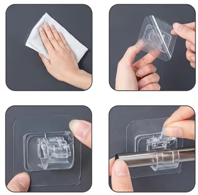 Transparent Hanging Rod Clip