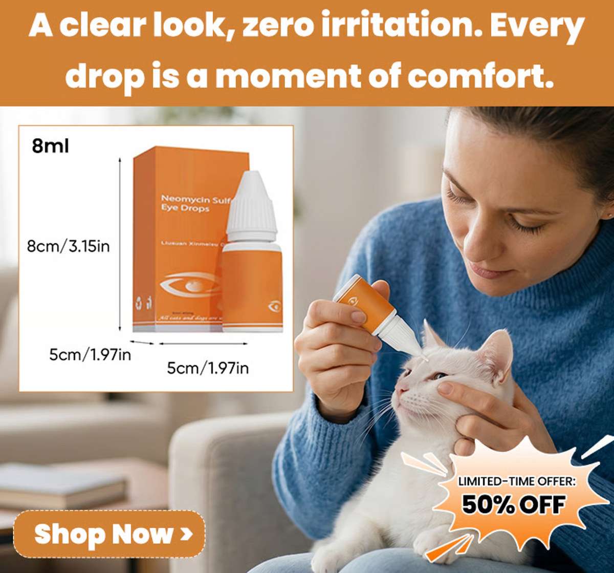 Helps Remove Tear Stains, Eye Discharge & Irritation Naturally